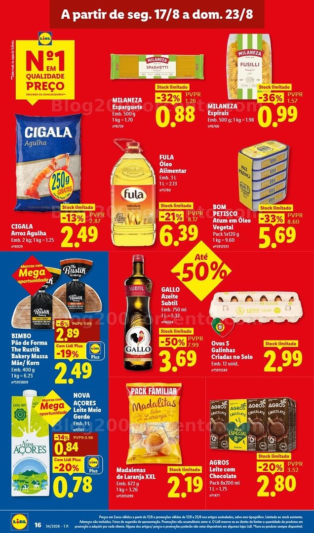 Antevisão Folheto LIDL Supermercado Promoções de 17 a 23 agosto - Edição Digital