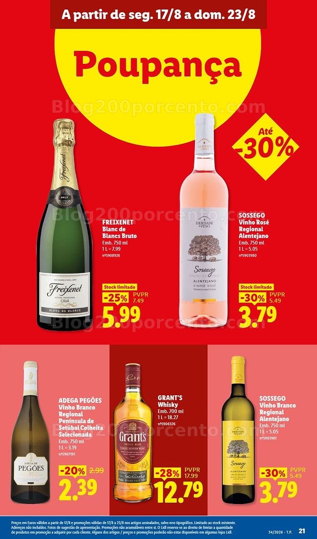 Antevisão Folheto LIDL Supermercado Promoções de 17 a 23 agosto - Edição Digital