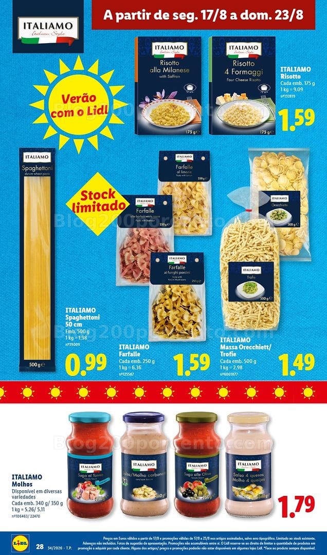 Antevisão Folheto LIDL Supermercado Promoções de 17 a 23 agosto - Edição Digital