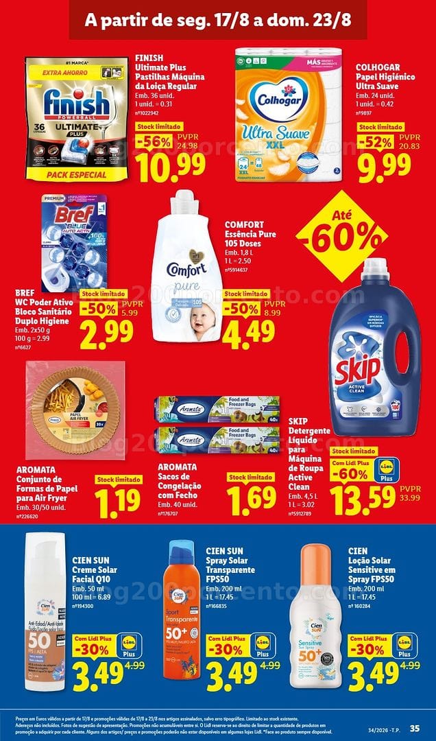 Antevisão Folheto LIDL Supermercado Promoções de 17 a 23 agosto - Edição Digital