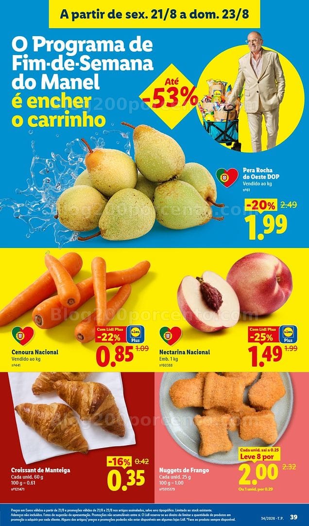 Antevisão Folheto LIDL Fim de Semana Supermercado Promoções de 17 a 23 agosto - Edição Digital