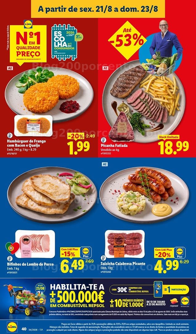 Antevisão Folheto LIDL Supermercado Promoções de 17 a 23 agosto - Edição Digital