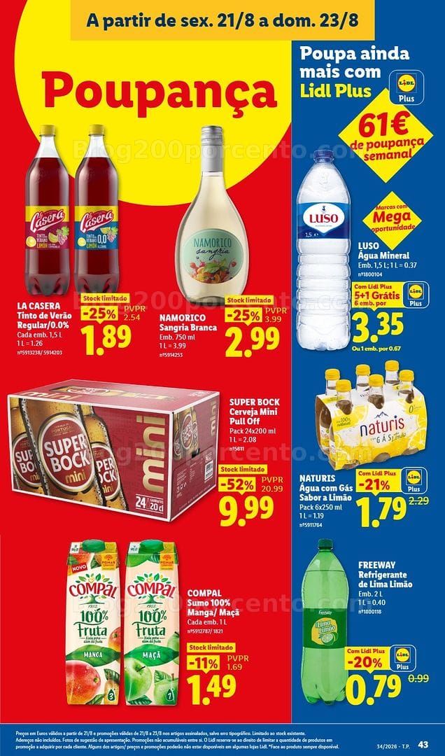 Antevisão Folheto LIDL Supermercado Promoções de 17 a 23 agosto - Edição Digital