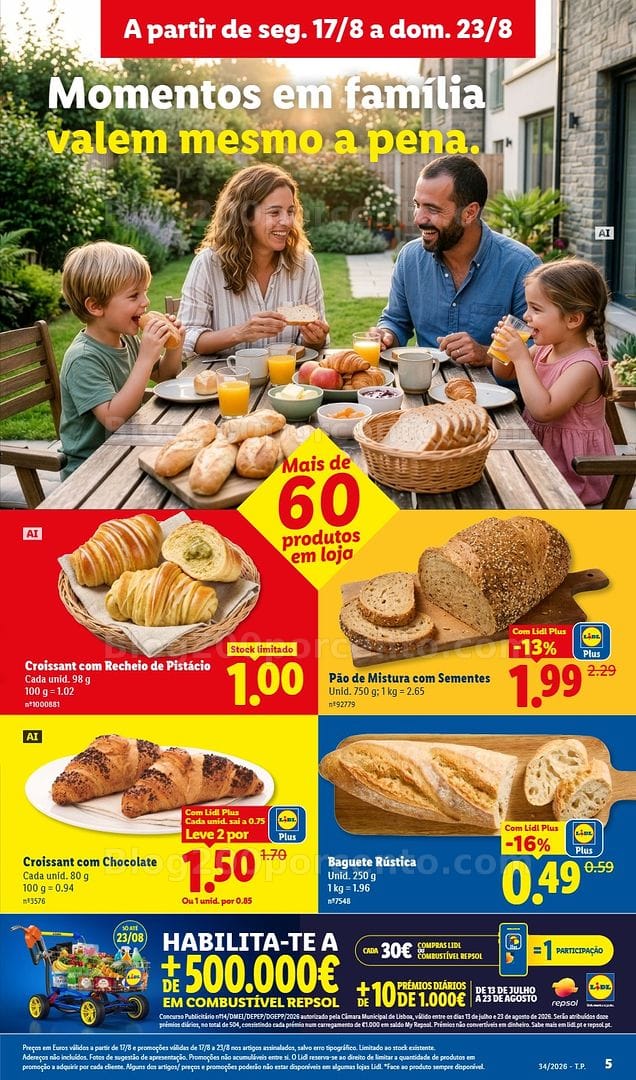 Antevisão Folheto LIDL Supermercado Promoções de 17 a 23 agosto - Edição Digital