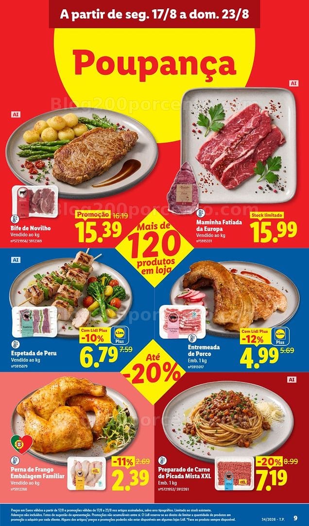 Antevisão Folheto LIDL Supermercado Promoções de 17 a 23 agosto - Edição Digital