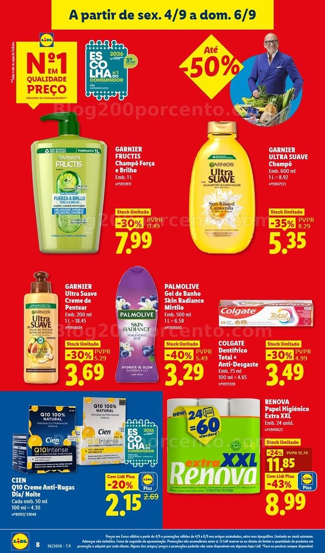 Antevisão Folheto LIDL Promoções Fim de Semana - 4 a 6 setembro
