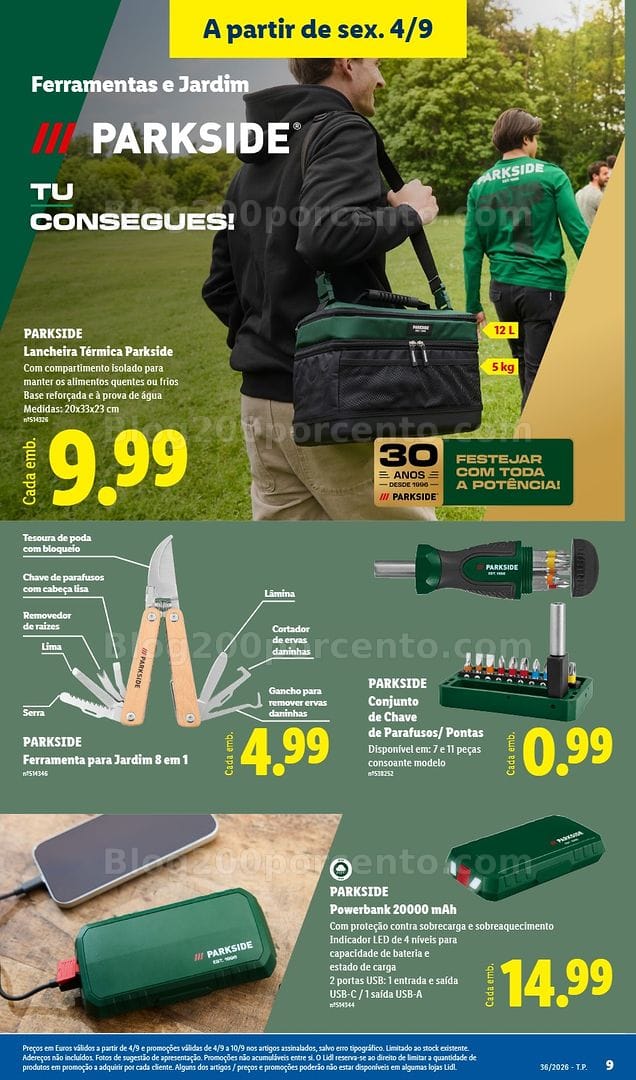 Antevisão Folheto LIDL Promoções Fim de Semana - 4 a 6 setembro