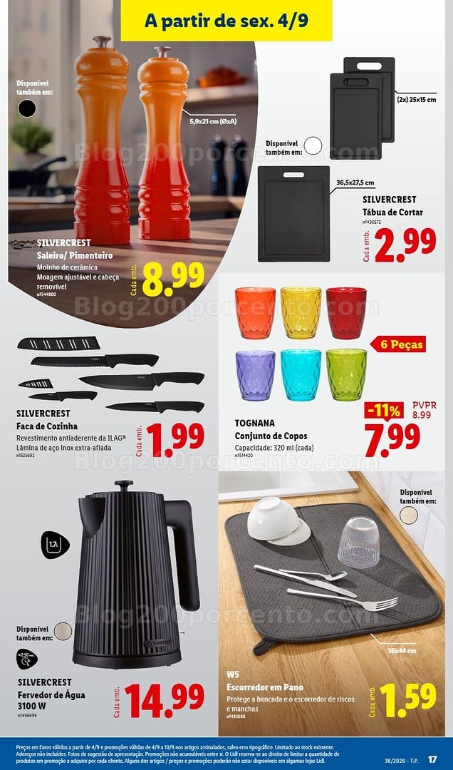 Antevisão Folheto LIDL Promoções Fim de Semana - 4 a 6 setembro