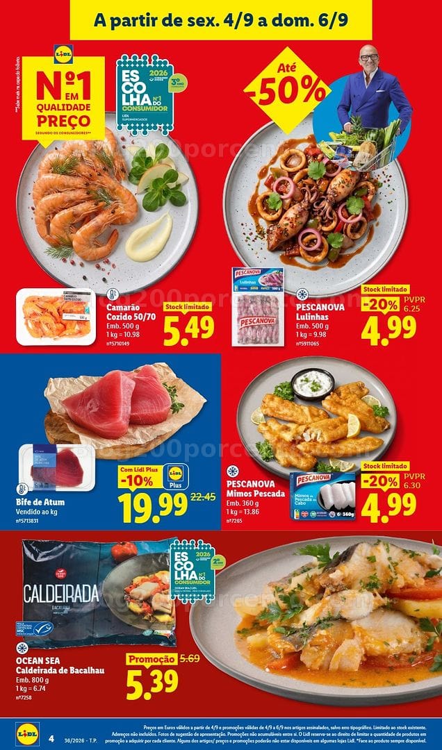 Antevisão Folheto LIDL Promoções Fim de Semana - 4 a 6 setembro