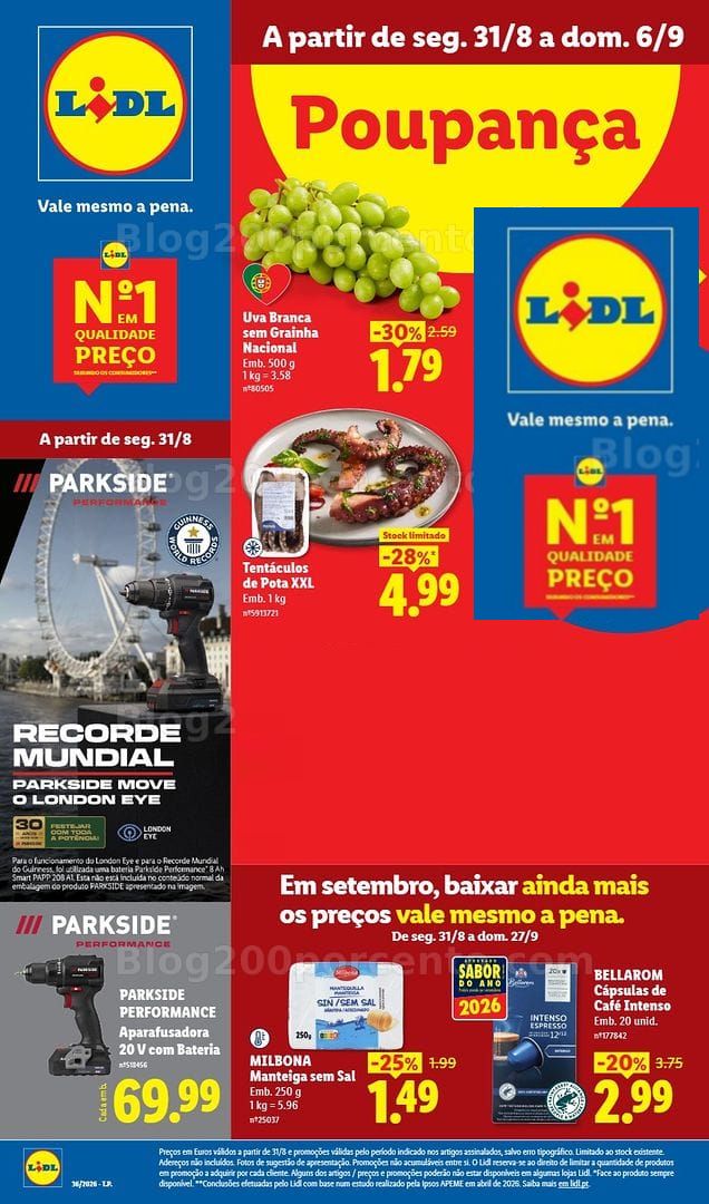 Antevisão Folheto LIDL Promoções de 31 agosto a 6 setembro