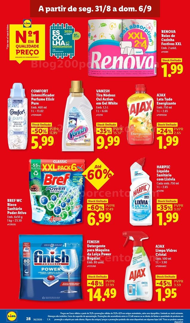 Antevisão Folheto LIDL Promoções de 31 agosto a 6 setembro