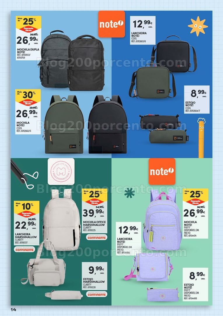 Antevisão Folheto CONTINENTE Regresso às Aulas Promoções de 11 agosto a 20 setembro - Edição Digital