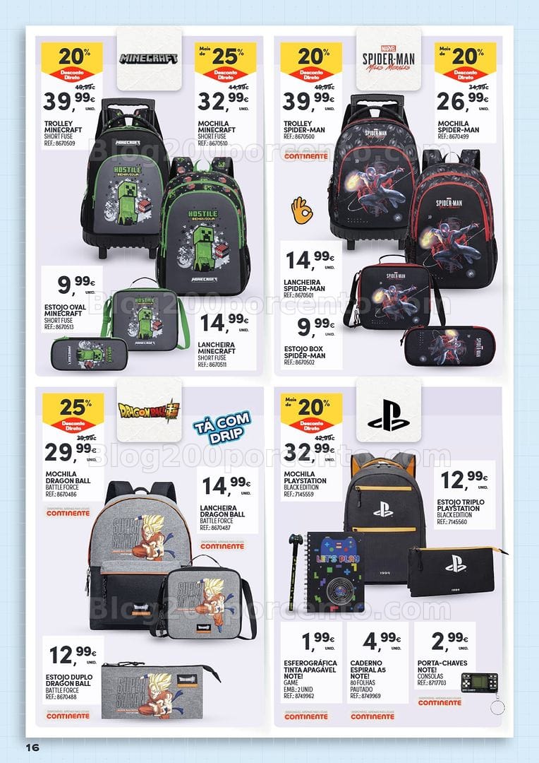 Antevisão Folheto CONTINENTE Regresso às Aulas Promoções de 11 agosto a 20 setembro - Edição Digital