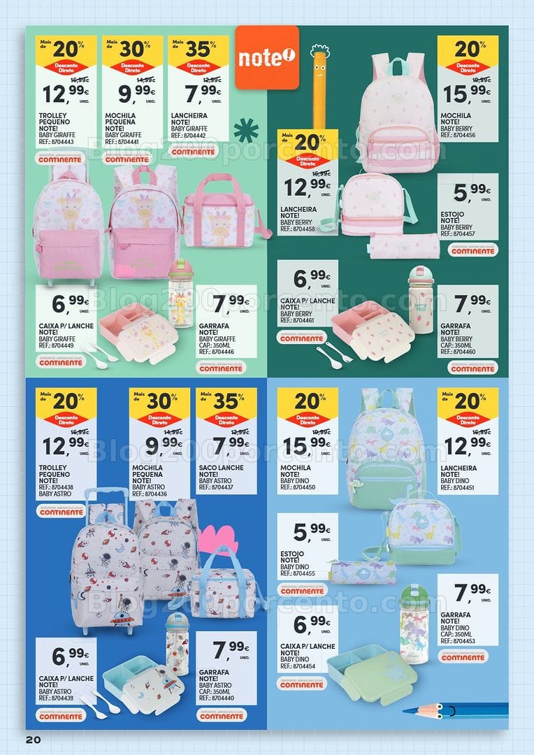 Antevisão Folheto CONTINENTE Regresso às Aulas Promoções de 11 agosto a 20 setembro - Edição Digital