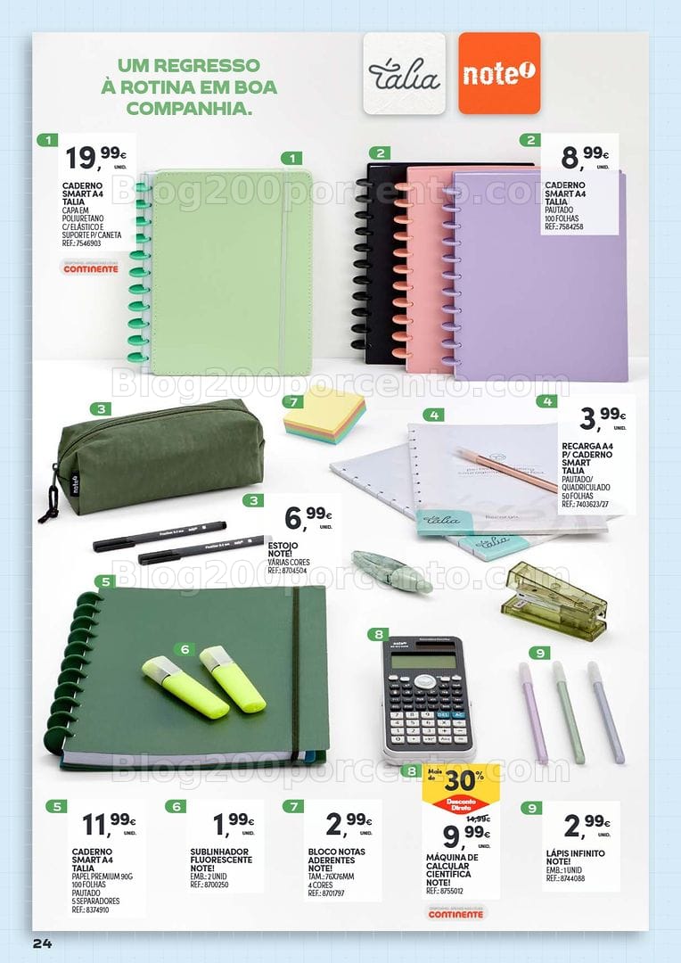 Antevisão Folheto CONTINENTE Regresso às Aulas Promoções de 11 agosto a 20 setembro - Edição Digital