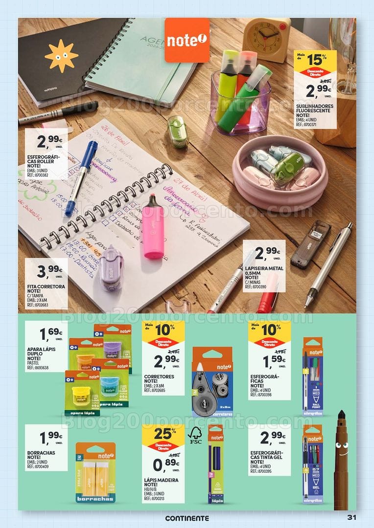 Antevisão Folheto CONTINENTE Regresso às Aulas Promoções de 11 agosto a 20 setembro - Edição Digital