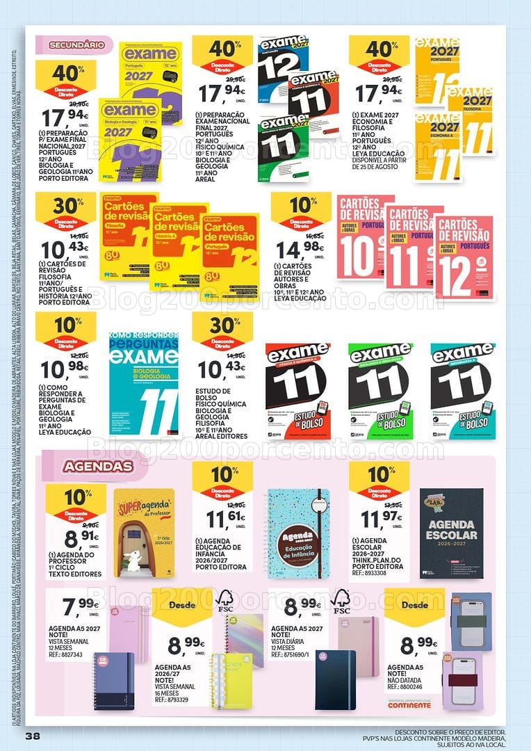 Antevisão Folheto CONTINENTE Regresso às Aulas Promoções de 11 agosto a 20 setembro - Edição Digital