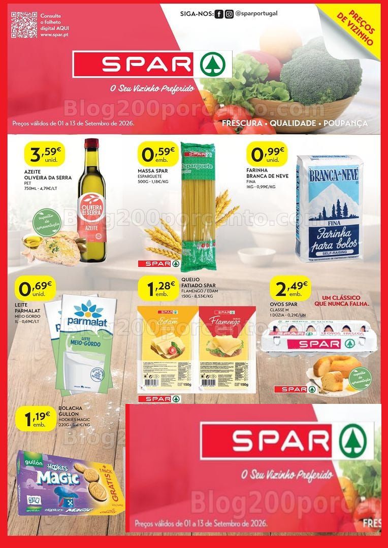 Antevisão Folheto SPAR Promoções de 1 a 13 setembro