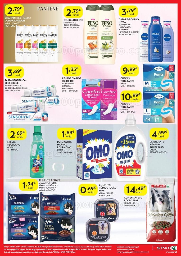Antevisão Folheto SPAR Promoções de 1 a 13 setembro