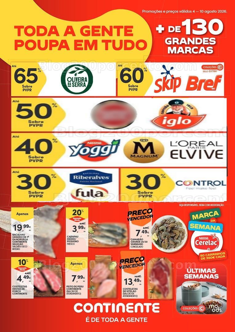 Antevisão Folheto CONTINENTE Promoções de 4 a 10 agosto - Edição Digital