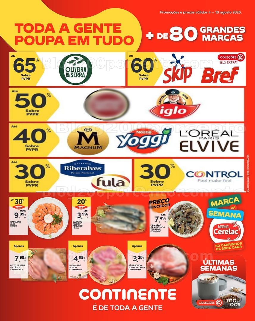 Antevisão Folheto CONTINENTE Madeira Promoções de 4 a 10 agosto
