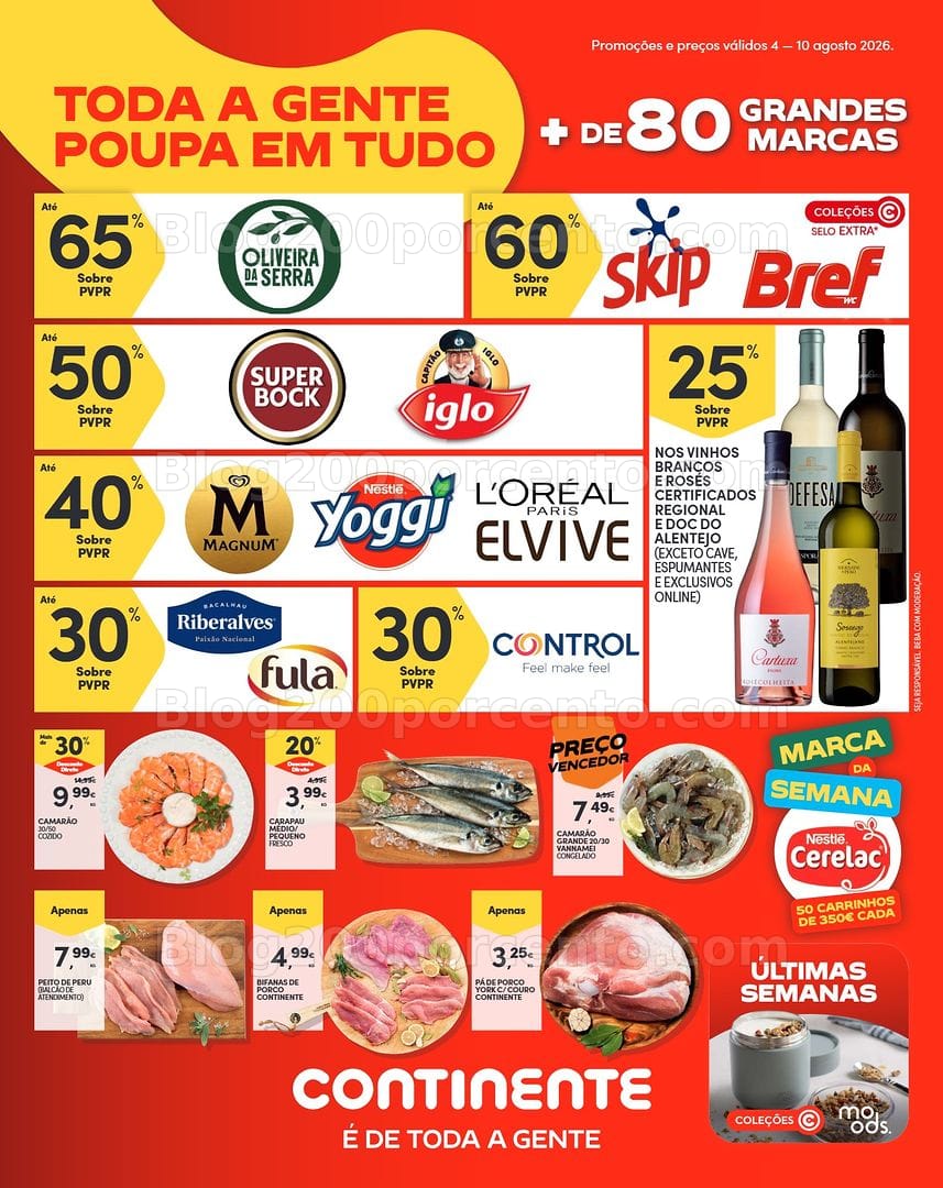 Antevisão Folheto CONTINENTE Madeira Promoções de 4 a 10 agosto