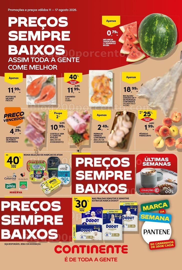 Antevisão Folheto CONTINENTE Promoções de 11 a 17 agosto - Edição Digital
