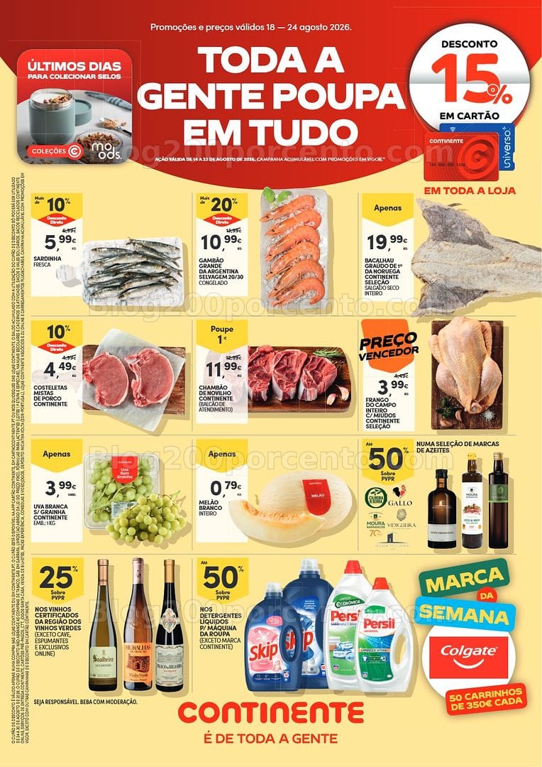 Antevisão Folheto CONTINENTE Promoções de 18 a 24 agosto - Edição Digital