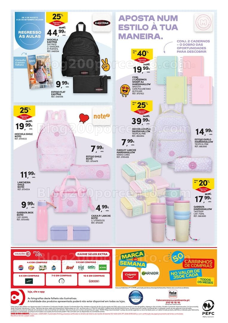Antevisão Folheto CONTINENTE Bazar Regresso às Aulas Promoções de 18 a 24 agosto
