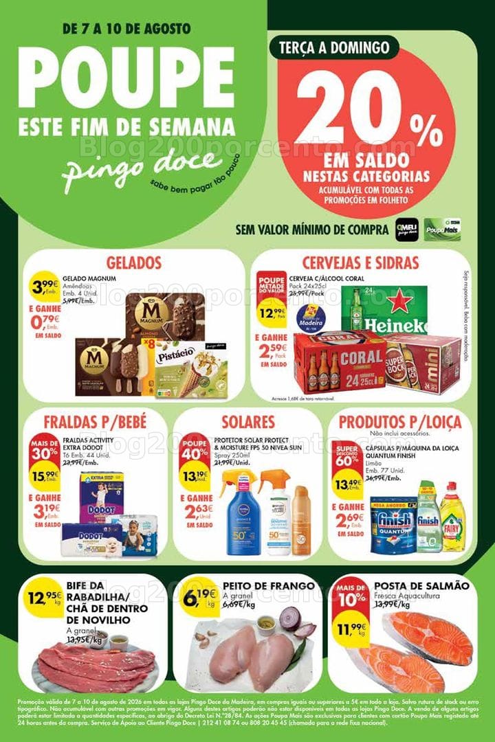 Antevisão Folheto PINGO DOCE Madeira Promoções Fim de Semana - 7 a 10 agosto
