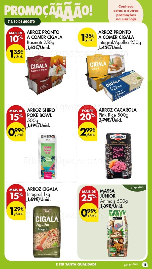 Antevisão Folheto PINGO DOCE Promoções Fim de Semana - 7 a 10 agosto