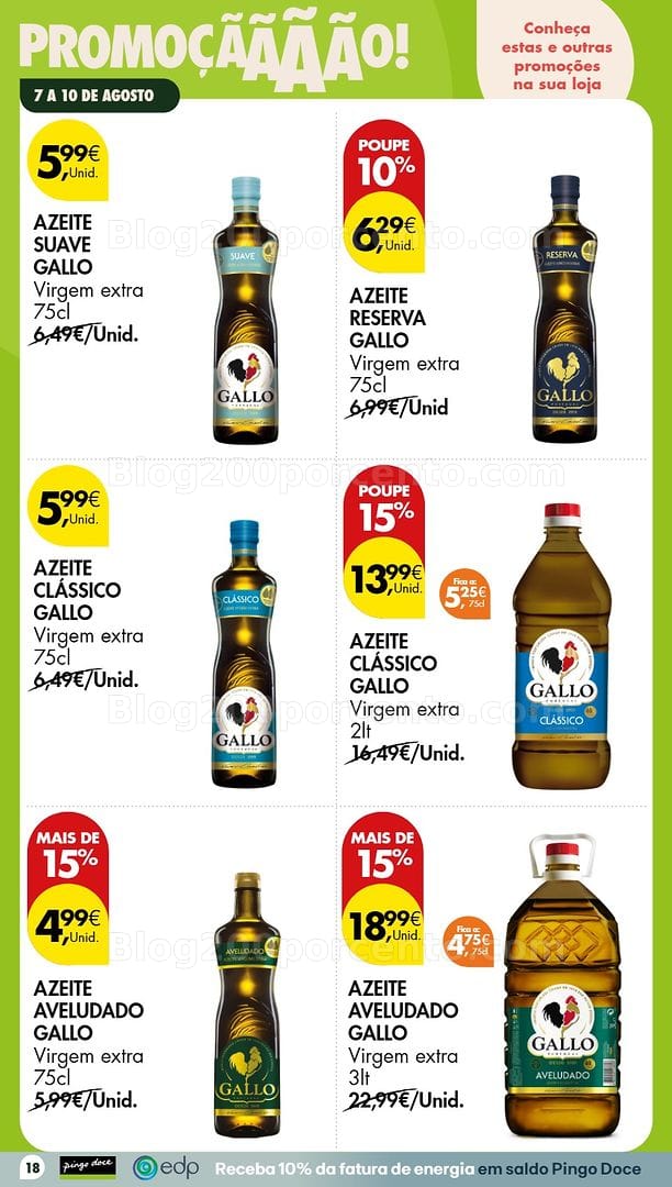 Antevisão Folheto PINGO DOCE Promoções Fim de Semana - 7 a 10 agosto