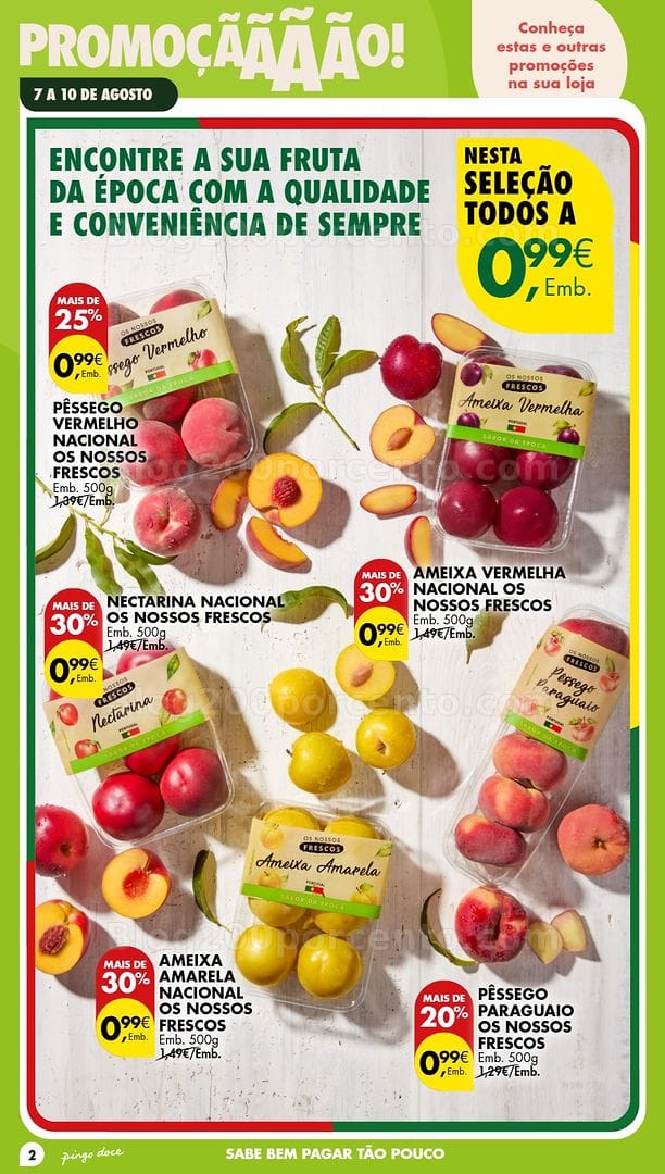 Antevisão Folheto PINGO DOCE Promoções Fim de Semana - 7 a 10 agosto
