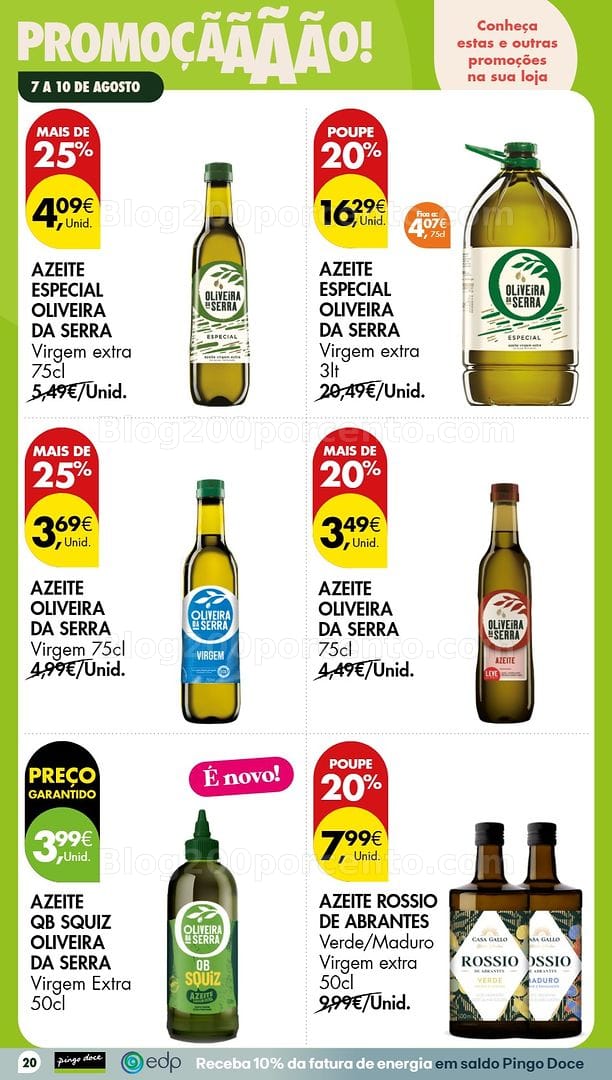 Antevisão Folheto PINGO DOCE Promoções Fim de Semana - 7 a 10 agosto