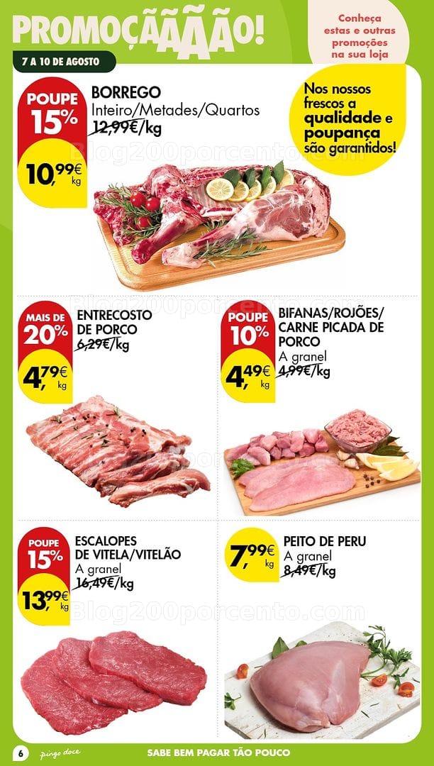Antevisão Folheto PINGO DOCE Promoções Fim de Semana - 7 a 10 agosto