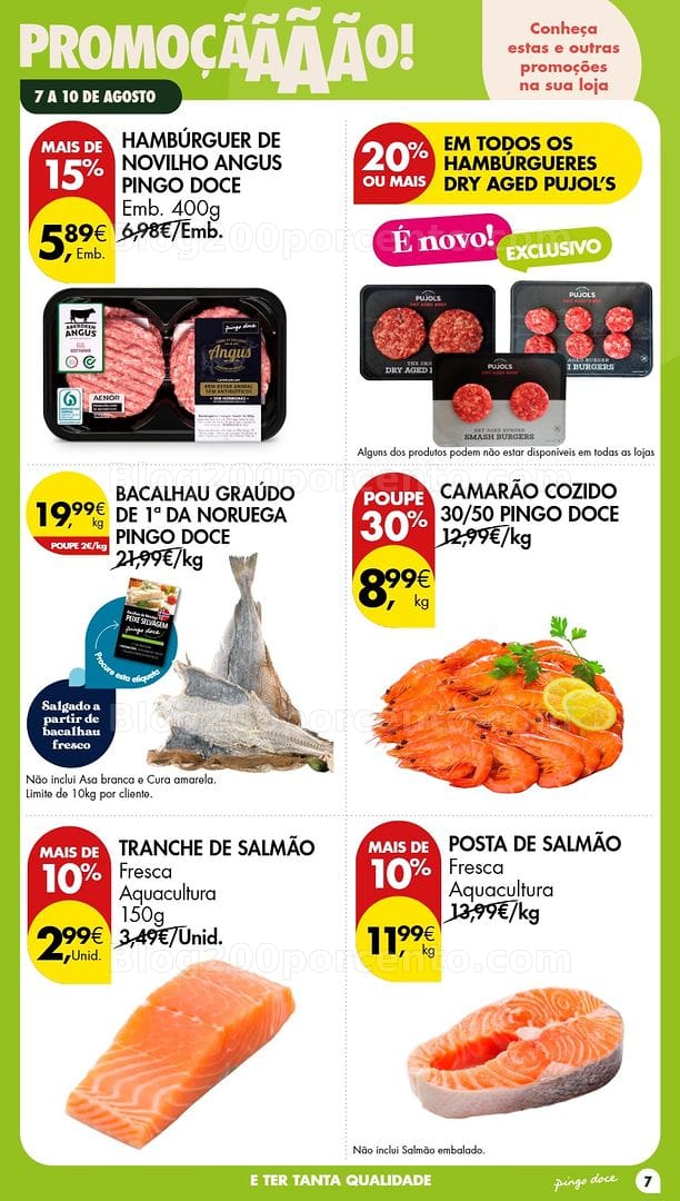 Antevisão Folheto PINGO DOCE Promoções Fim de Semana - 7 a 10 agosto