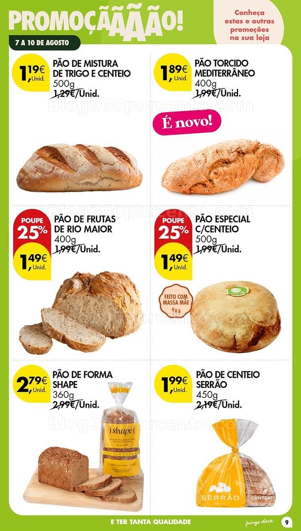 Antevisão Folheto PINGO DOCE Promoções Fim de Semana - 7 a 10 agosto
