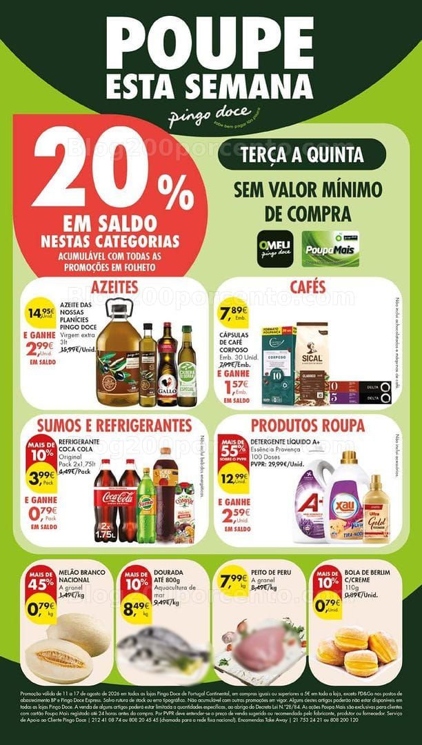 Antevisão Folheto PINGO DOCE Lojas Grandes Promoções de 11 a 17 agosto