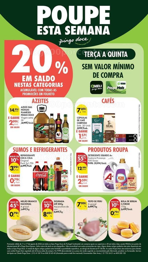 Antevisão Folheto PINGO DOCE Promoções de 11 a 17 agosto - Edição Digital