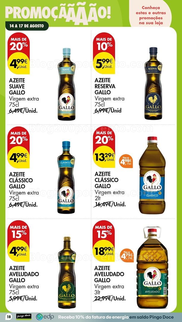 Antevisão Folheto PINGO DOCE Promoções Fim de Semana - 14 a 17 agosto