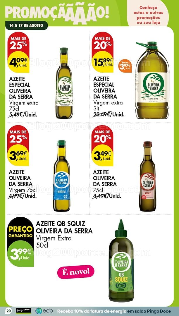 Antevisão Folheto PINGO DOCE Promoções Fim de Semana - 14 a 17 agosto