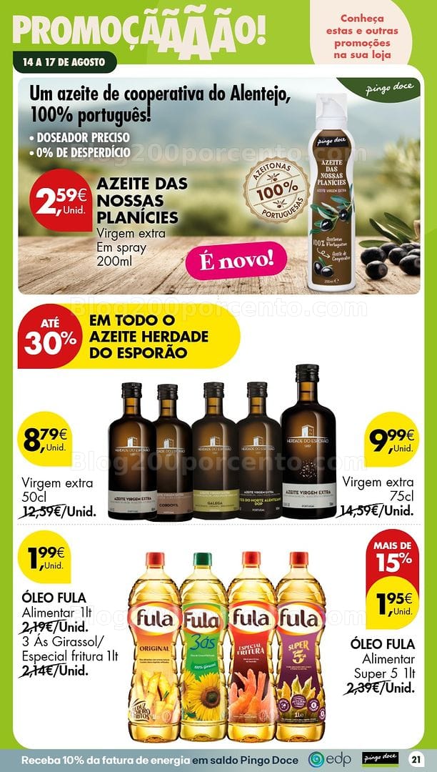 Antevisão Folheto PINGO DOCE Promoções Fim de Semana - 14 a 17 agosto