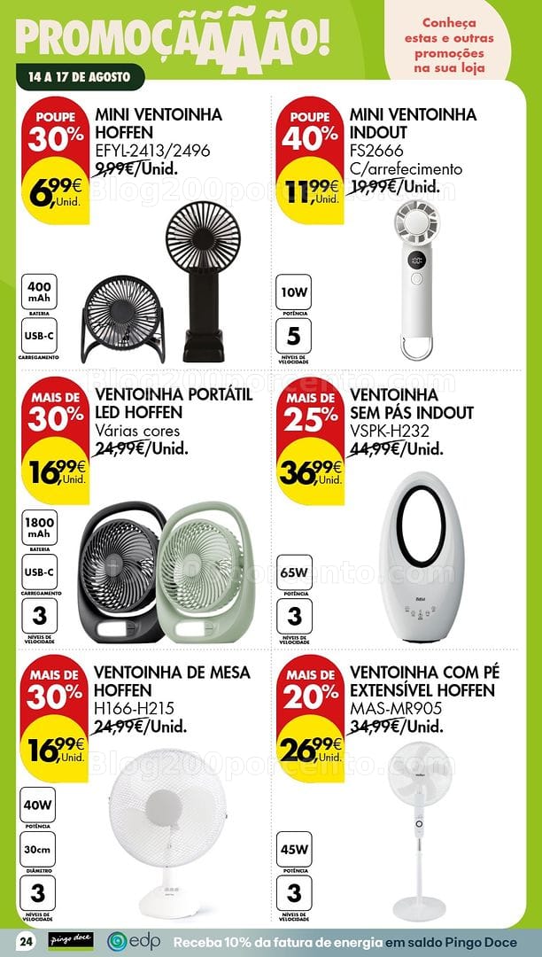 Antevisão Folheto PINGO DOCE Bazar Promoções Fim de Semana - 14 a 17 agosto