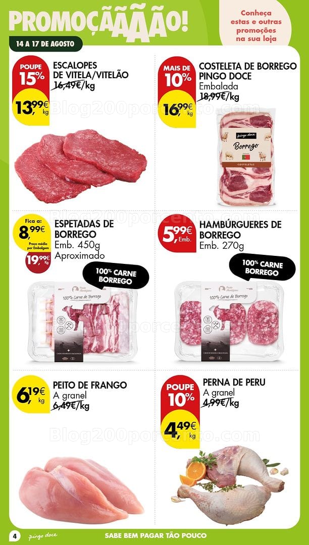 Antevisão Folheto PINGO DOCE Promoções Fim de Semana - 14 a 17 agosto