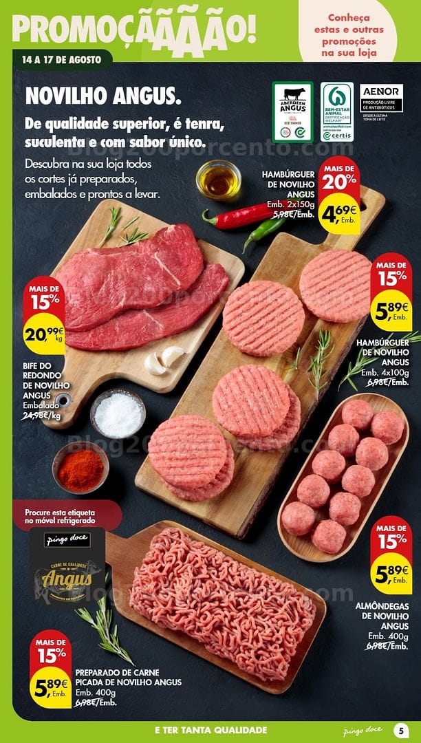 Antevisão Folheto PINGO DOCE Promoções Fim de Semana - 14 a 17 agosto