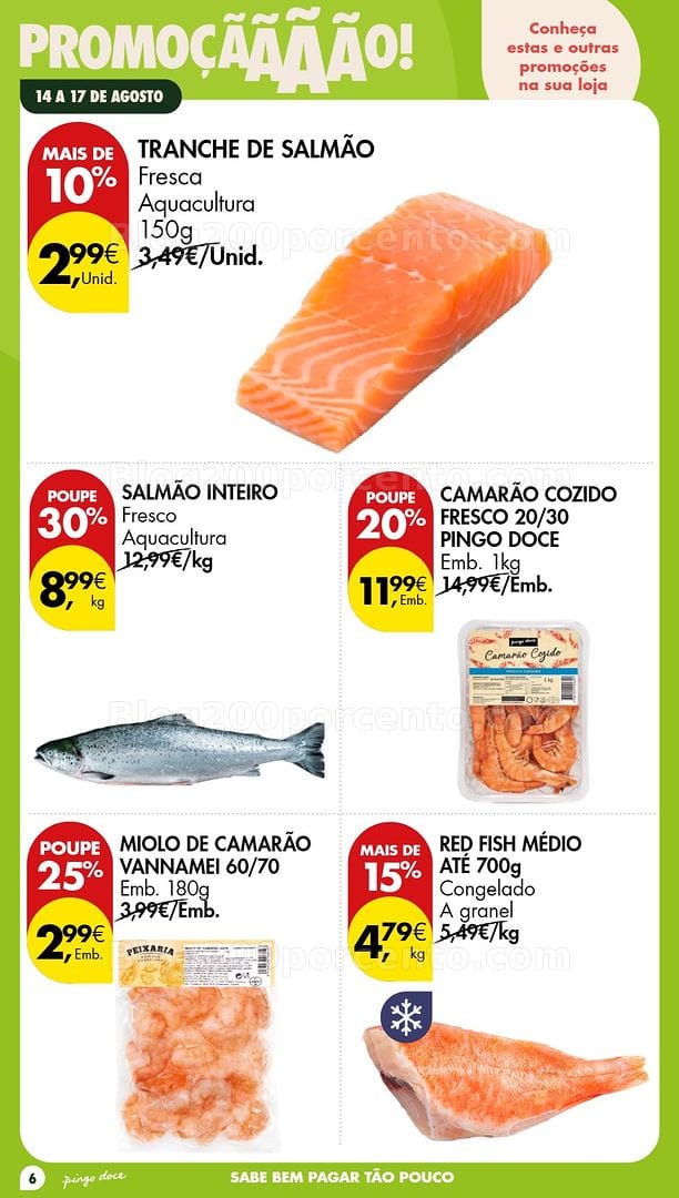 Antevisão Folheto PINGO DOCE Promoções Fim de Semana - 14 a 17 agosto