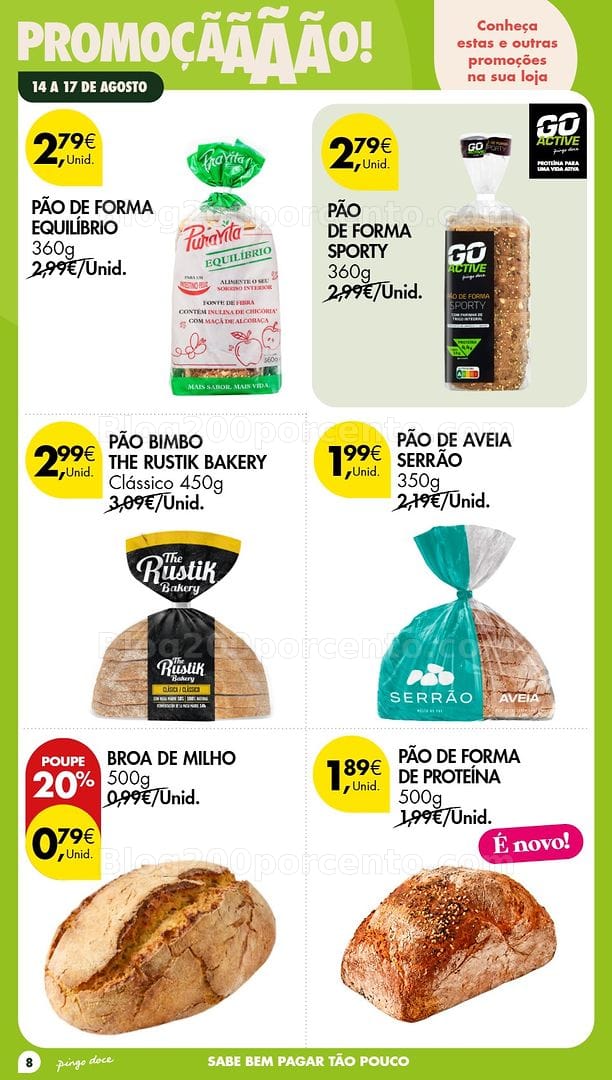Antevisão Folheto PINGO DOCE Promoções Fim de Semana - 14 a 17 agosto