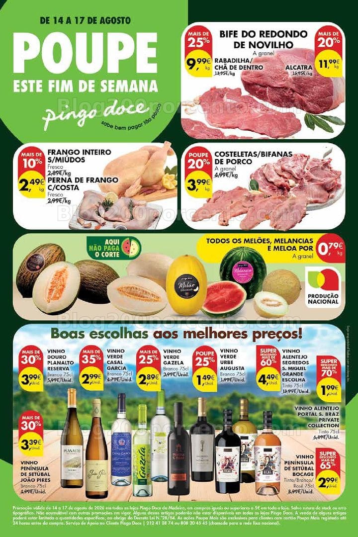 Antevisão Folheto PINGO DOCE Madeira Fim de Semana - 14 a 17 agosto
