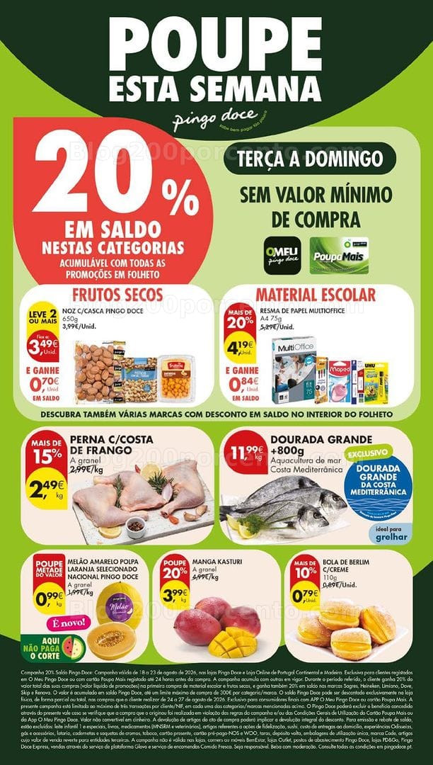 Antevisão Folheto PINGO DOCE Lojas Grandes Promoções de 18 a 24 agosto