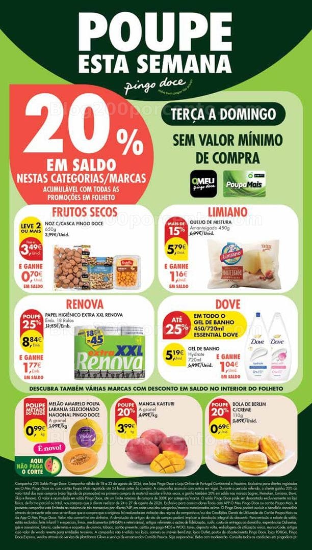 Antevisão Folheto PINGO DOCE Madeira Promoções de 18 a 24 agosto